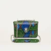 New Claris Virot Mini Ava Bag Green Blue Water Lily Python