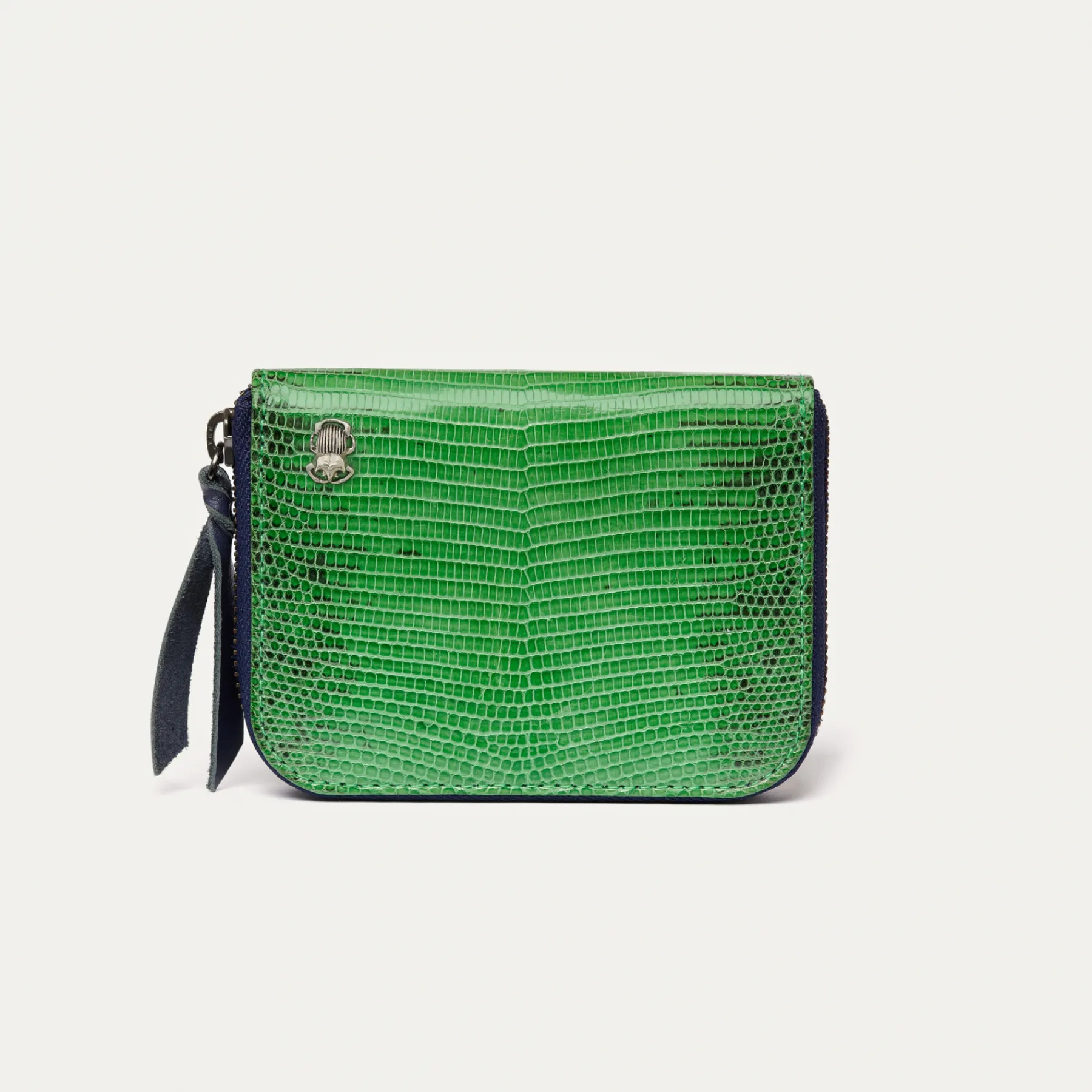 New Claris Virot Mini Bob Wallet Green Yuzu Lizard