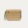 Discount Claris Virot Mini Bob Wallet Sesame Beige Embossed Croco