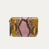 Hot Claris Virot Mini Bob Wallet Stone Hand Painted Python