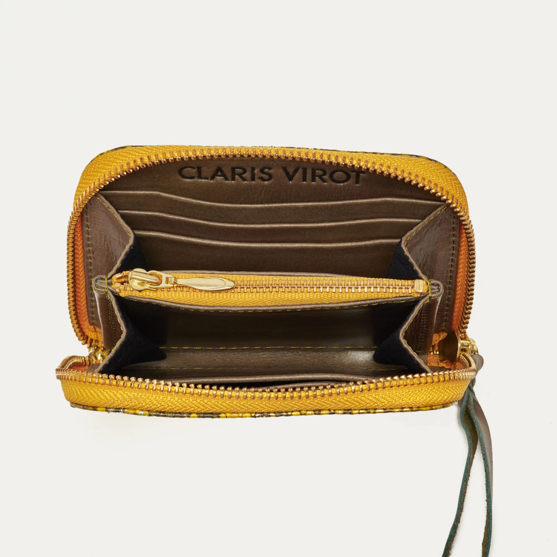 Best Sale Claris Virot Mini Bob Wallet Yellow Imperial Samurai Python