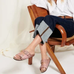 Discount Claris Virot Odette Sandals Pink Powder Python