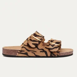 Clearance Claris Virot Odette Sandals Tora Tiger Leather