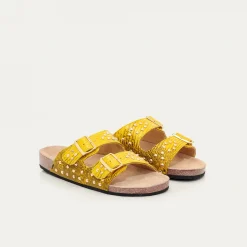 Clearance Claris Virot Odette Sandals Yellow Lizard
