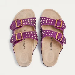 Best Claris Virot Odette Sandals Purple Lizard