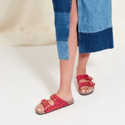 Fashion Claris Virot Odette Sandals Red Python