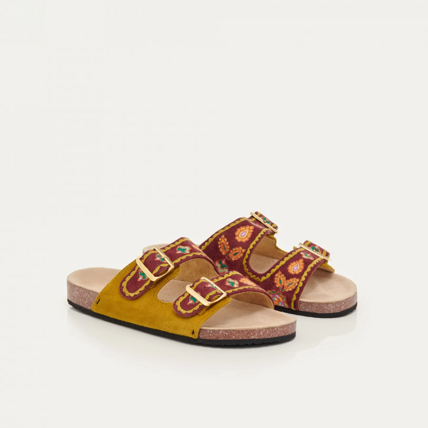 Discount Claris Virot Odette Sandals Purple Cashmere Fabric