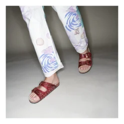 Best Sale Claris Virot Odette Sandals Burgundy Python And Suede