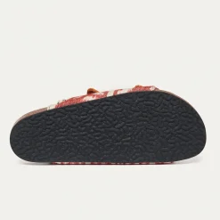 Fashion Claris Virot Odette Sandals Red Dragon Timor Fabric