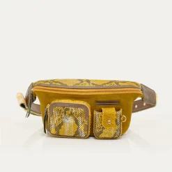 Shop Claris Virot Romeo Bag Yellow Imperial Samurai Python