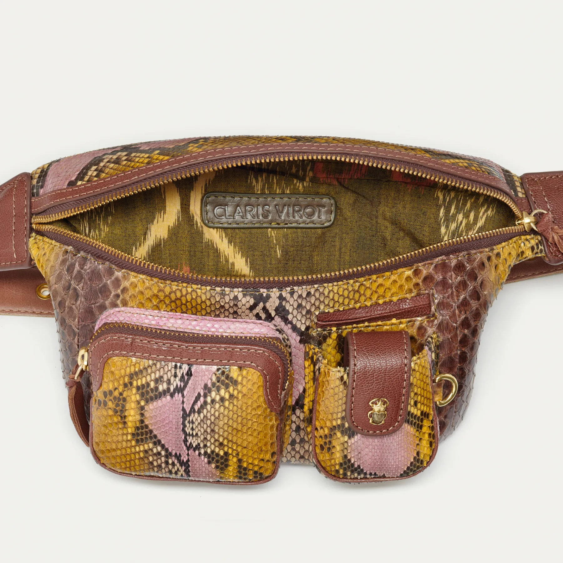 Flash Sale Claris Virot Romeo Bag Stone Hand Painted Python