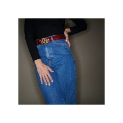 Online Claris Virot Snake Belt Burgundy Python