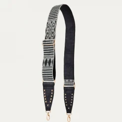 Flash Sale Claris Virot Strap Noir Sumba Fabric And Leather