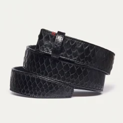 Cheap Claris Virot Turtle Belt Black Python Silver Buckle
