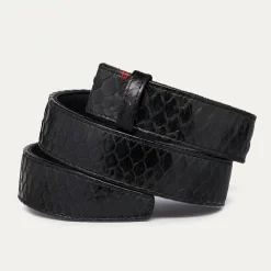 Cheap Claris Virot Turtle Belt Black Python Gold Buckle