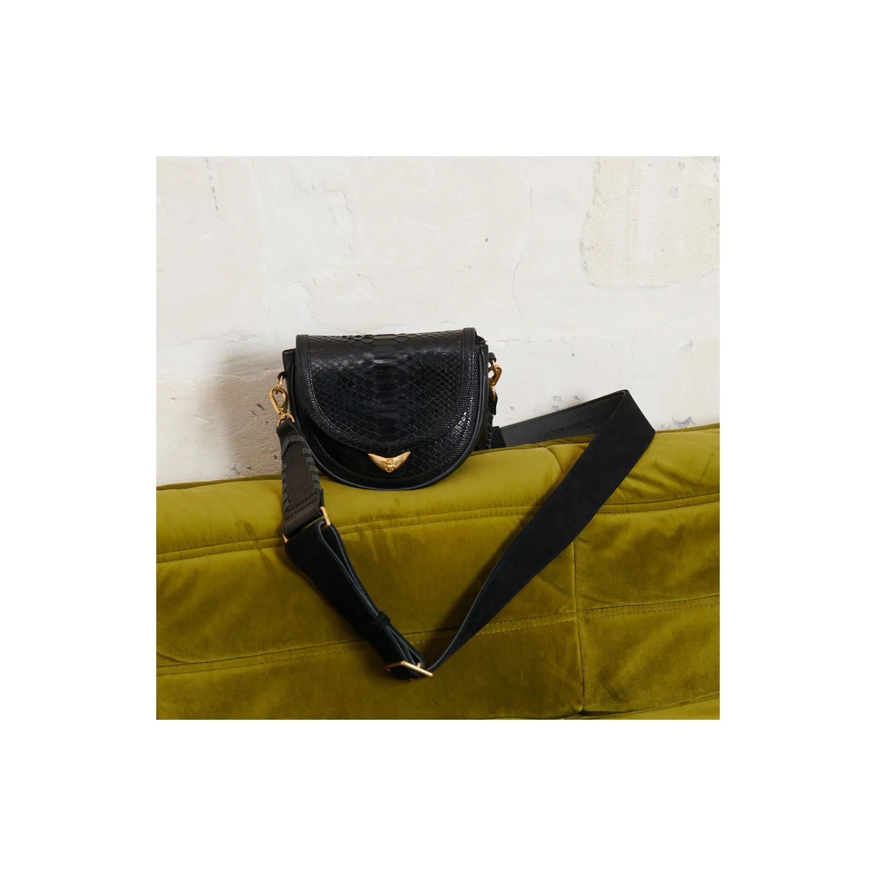 Cheap Claris Virot Victoria Bag Black Python