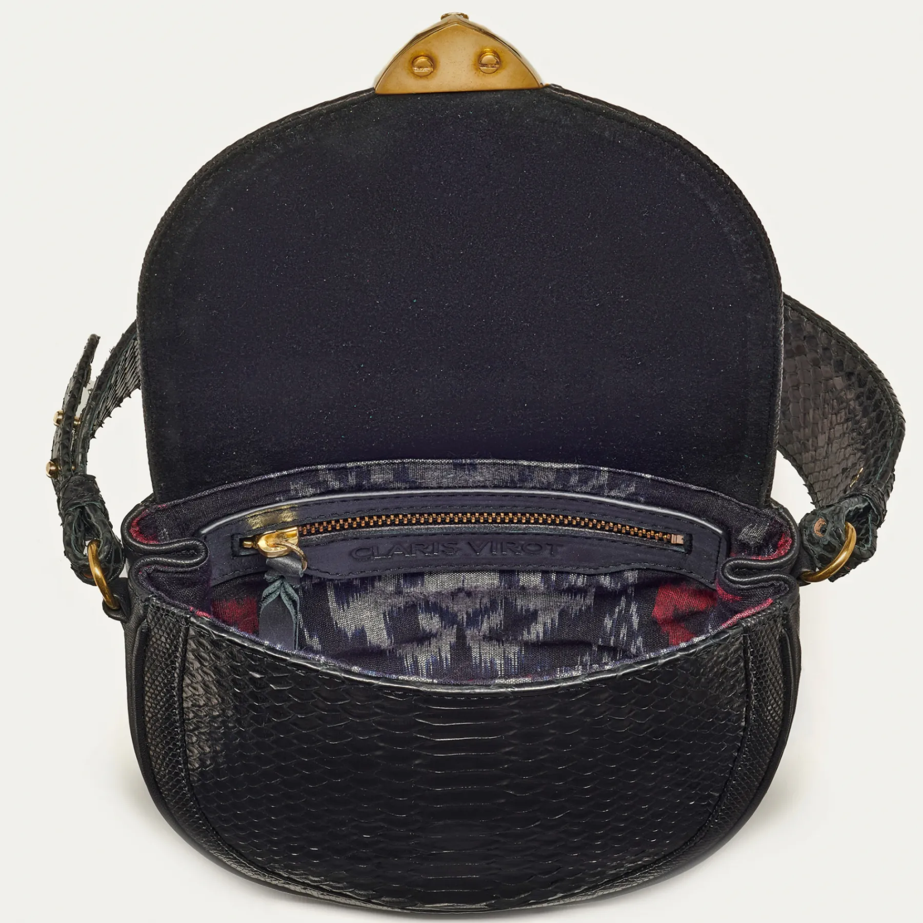 Cheap Claris Virot Victoria Bag Black Python