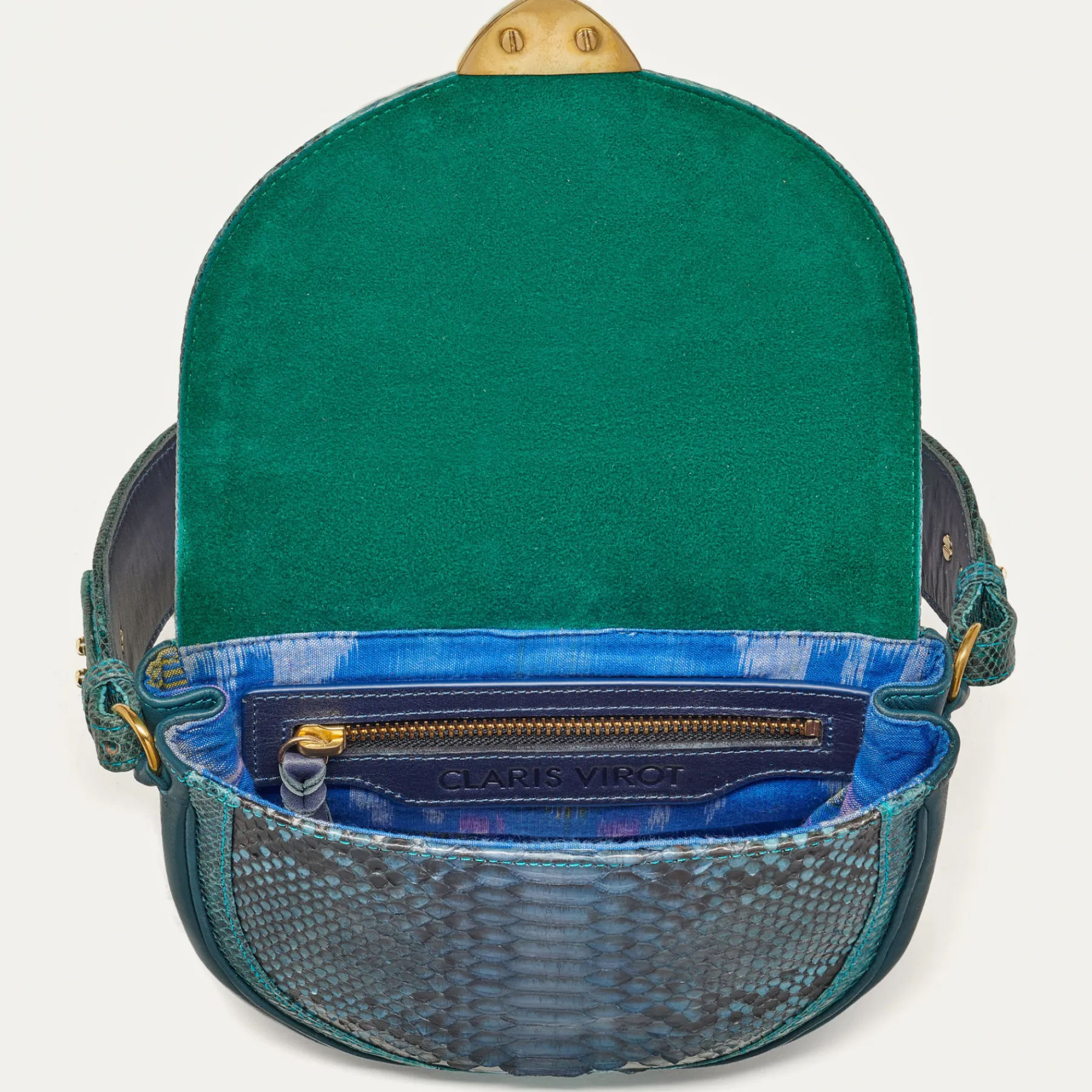 Hot Claris Virot Victoria Bag Blue Lagoon Python
