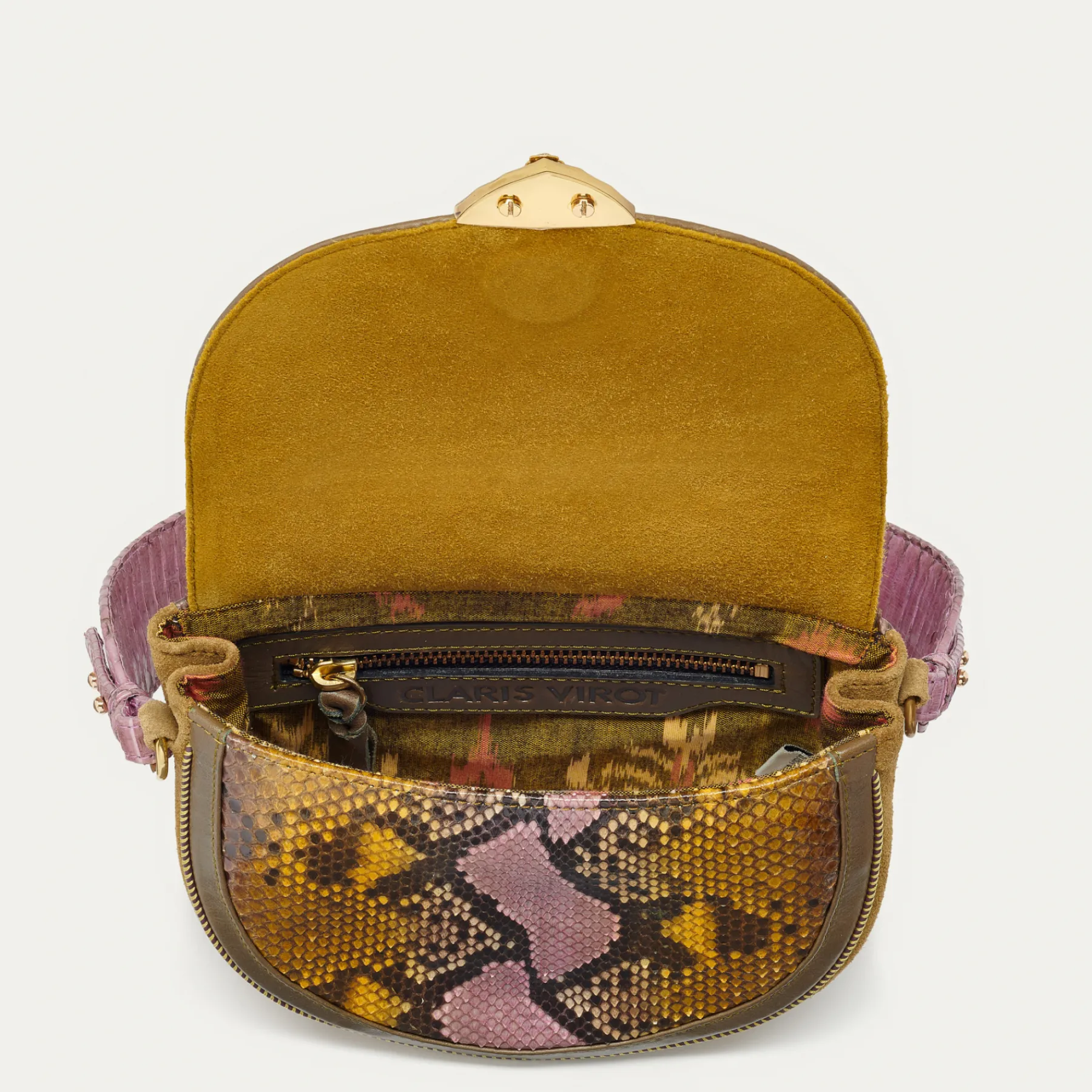 Cheap Claris Virot Victoria Bag Stone Hand Painted Python