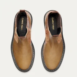 Online Claris Virot Ziggy Boots Kaki Leather