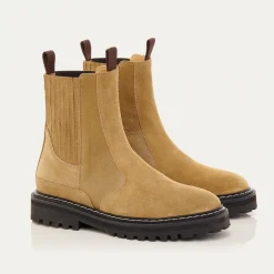 Online Claris Virot Ziggy Boots Olive And Grege Leather