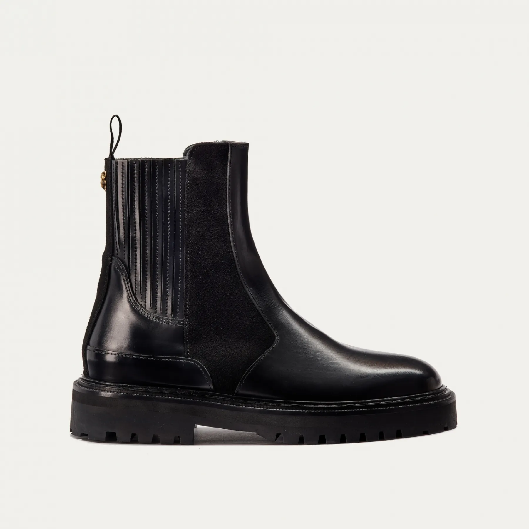 Shop Claris Virot Ziggy Boots Black Leather And Suede
