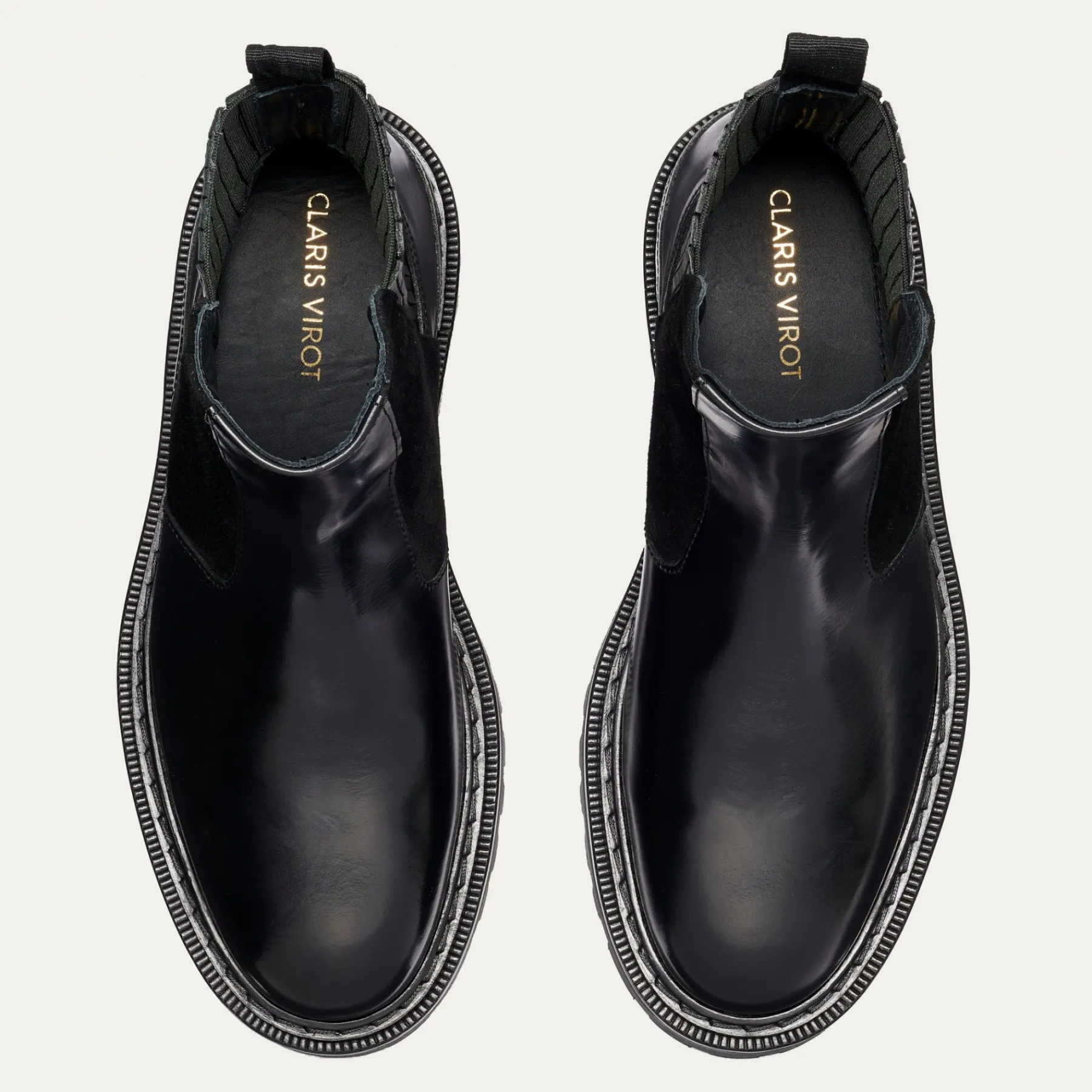 Shop Claris Virot Ziggy Boots Black Leather And Suede